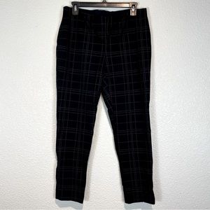 Alfani Skinny Plaid Black Pants Women’s Size 10 Business Casual Work Medium